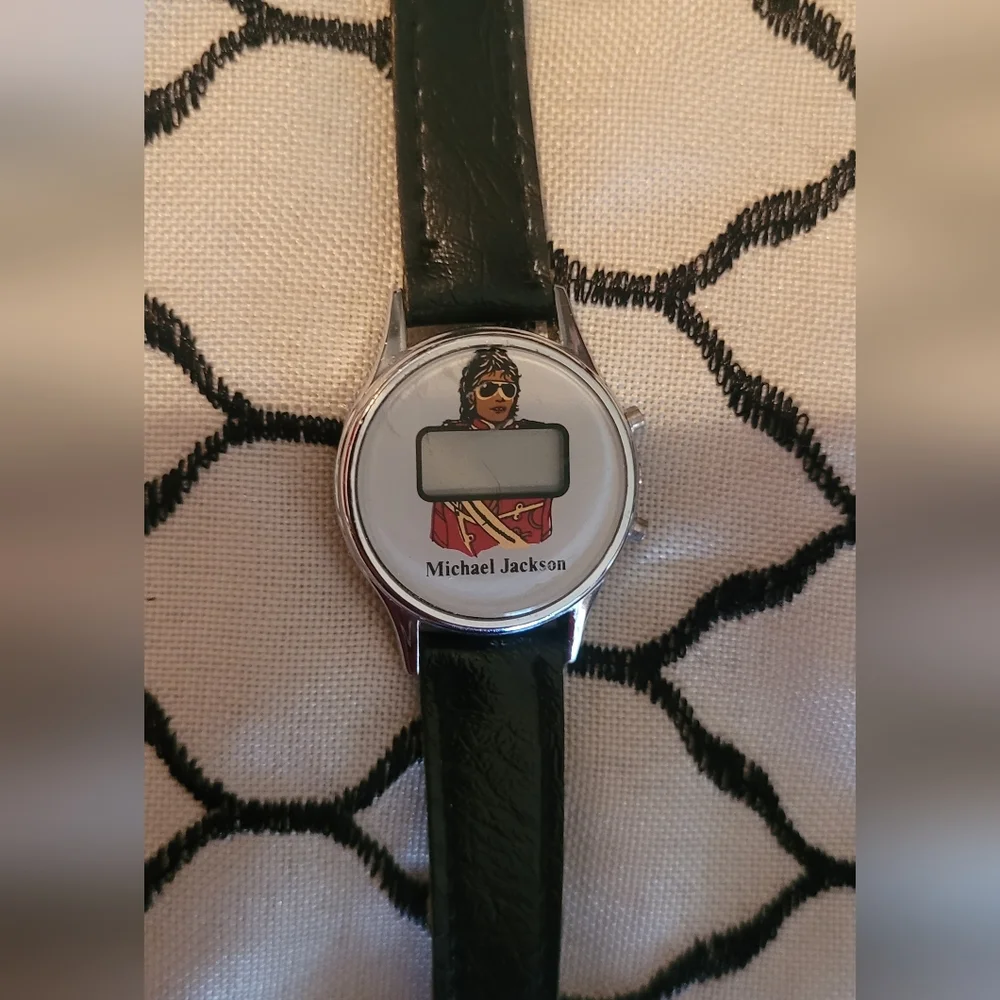 RARE MINT Michael Jackson Black Digital 1980 WATCH. WORKS